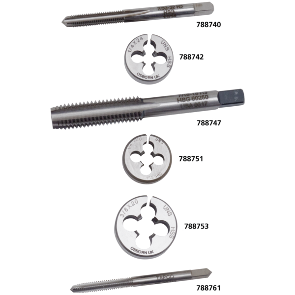 THREAD REPAIR TAPS & DIES TAP 7/16-16 for cylinder head bolt