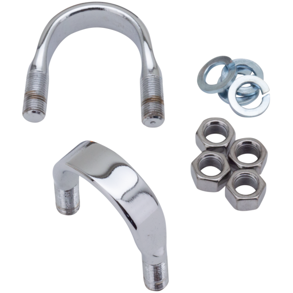 CRASH/HIGHWAY BARS FOR 45CI MODELS U-BOLT fr guard w/ nuts set of 2 WL CHR
