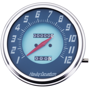 V-TWIN SPEEDOMETERS FOR FLATHEAD, SERVI-CAR & BIG TWIN Replica Gray-Blue Speedo 2:1 FL48-52