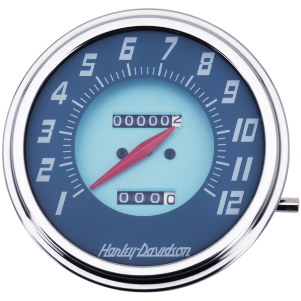 V-TWIN SPEEDOMETERS FOR FLATHEAD, SERVI-CAR & BIG TWIN Replica Gray-Blue Speedo 2:1 FL48-52