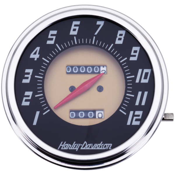 V-TWIN SPEEDOMETERS FOR FLATHEAD, SERVI-CAR & BIG TWIN Replica Gray-Gold Speedo 2:1 FL53-55