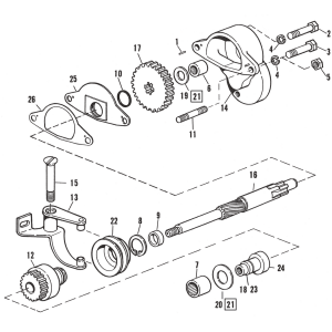 STARTER HOUSING PARTS FOR CHAIN DRIVEN FL & FX 5Pck Starter Housing stud