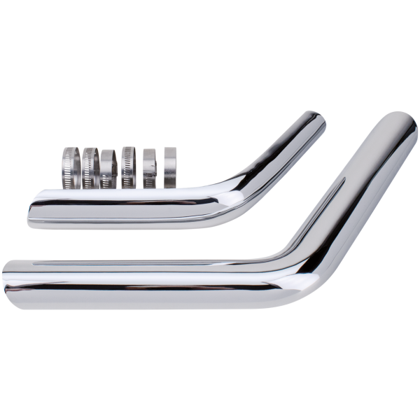 RADII DRAG PIPES FOR ELECTRIC START FX SHOVELHEAD Chrome heat shields for zpn 789413