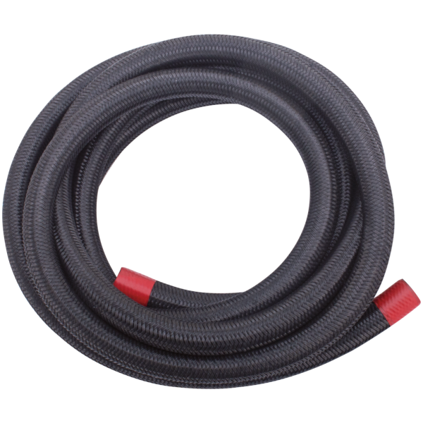 BLACK BRAIDED OIL AND FUEL HOSE Black nylon braided hose 3/8"x762cm