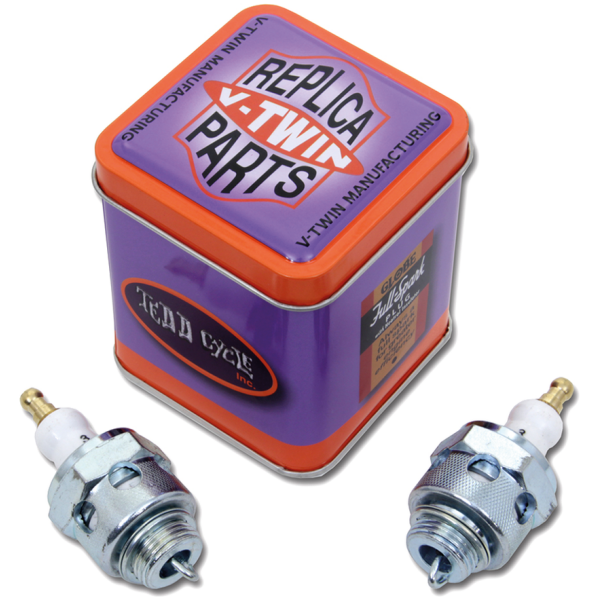 AIR COOLED SPARK PLUGS FOR VINTAGE HARLEYS V-Twin replica nr 3 style sparkplug set
