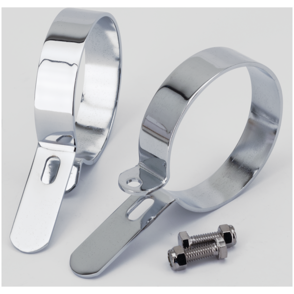 P-STYLE MUFFLER CLAMP Chr 3-1/2" muffler body clamp set
