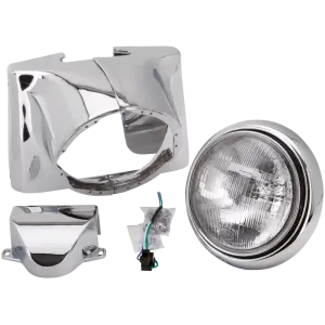 DUO GLIDE & ELECTRA GLIDE HEADLIGHT NACELLE KIT Chr Nacelle kit FLH60-84