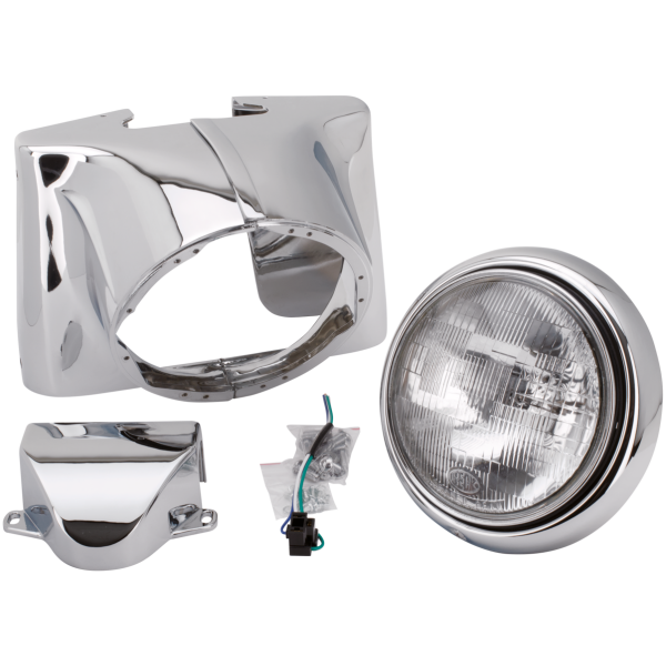DUO GLIDE & ELECTRA GLIDE HEADLIGHT NACELLE KIT Chr Nacelle kit FLH60-84