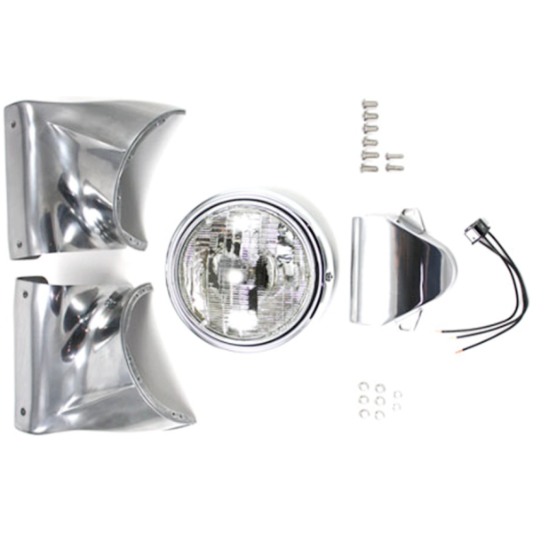 DUO GLIDE & ELECTRA GLIDE HEADLIGHT NACELLE KIT Polished Nacelle kit FLH60-84