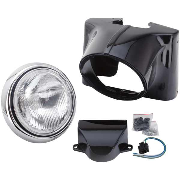 DUO GLIDE & ELECTRA GLIDE HEADLIGHT NACELLE KIT Black Nacelle kit FLH60-84