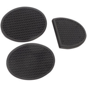 CLUTCH & BRAKE PEDAL PAD SET FOR VINTAGE MODELS 3Pc Clutch and brake pedal pad set Black