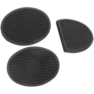 CLUTCH & BRAKE PEDAL PAD SET FOR VINTAGE MODELS 3Pc Clutch and brake pedal pad set Black