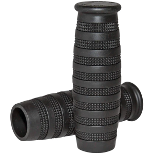 LOWBROW CUSTOMS HANDLEBAR GRIPS Lowbrow Knurled Grips 7/8" Black