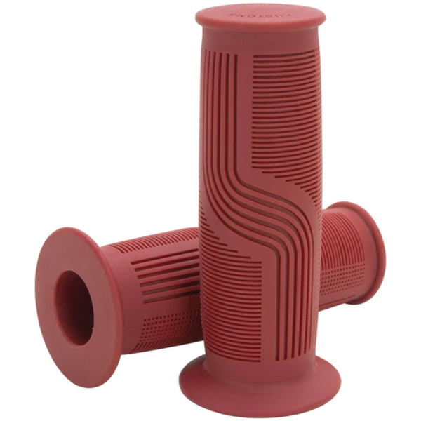 LOWBROW CUSTOMS HANDLEBAR GRIPS Lowbrow AMF Style Grips 1" Red