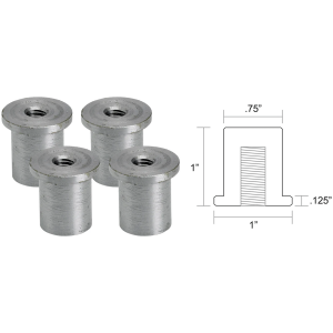 LOWBROW CUSTOMS WELD-IN TANK MOUNT AND FUEL VALVE BUNGS