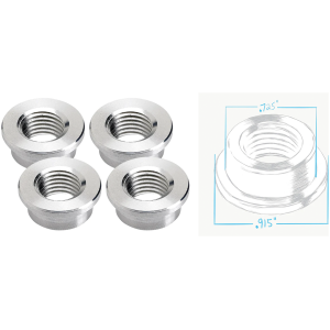 LOWBROW CUSTOMS WELD-IN TANK MOUNT AND FUEL VALVE BUNGS Weld-In Alu Petcock Bung 1/4" NPT 4Pck