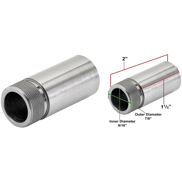 LOWBROW CUSTOMS WELD-IN TANK MOUNT AND FUEL VALVE BUNGS Weld-In Steel Long Petcock Bung 22mm