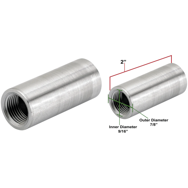 LOWBROW CUSTOMS WELD-IN TANK MOUNT AND FUEL VALVE BUNGS Weld-In Steel Long Petcock Bung 3/8" NPT