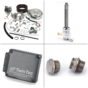 FUEL INJECTION TO CARBURETOR CONVERSION EFI to S&S Super E carb kit TC01-05