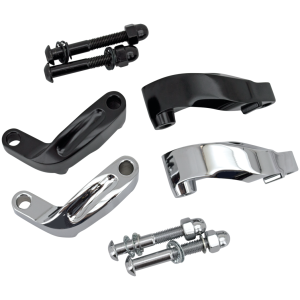 MIRROR EXTENSIONS Smooth Mirror Relocation Kit Chrome