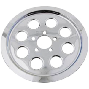 CHROME 8-HOLE REAR WHEEL BELT PULLEY INSERTS Pulley Cover 70T Chrome FXD00-05