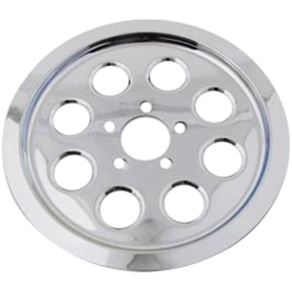 CHROME 8-HOLE REAR WHEEL BELT PULLEY INSERTS Pulley Cover 70T Chrome FXD00-05