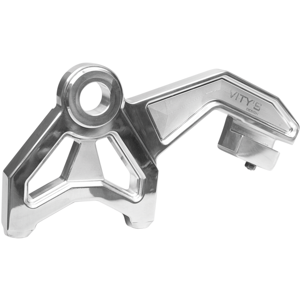 VITY'S BRACKETS FOR RADIAL MOUNT REAR BRAKE CALIPERS Radial Caliper Bracket Silver FLH/T14-Up