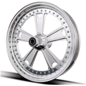 RICK'S THREE-PIECE BILLET ALUMINUM WHEELS Rick's Black Pricecode Mike wheel