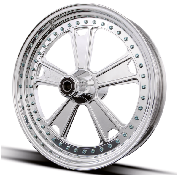 RICK'S THREE-PIECE BILLET ALUMINUM WHEELS Rick's Red Pricecode Bad Fellas wheels