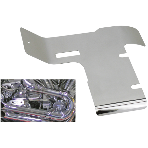 POLISHED STAINLESS STEEL PRIMARY TO TRANSMISSION COVER Engine to transm.cover for 45mm kit