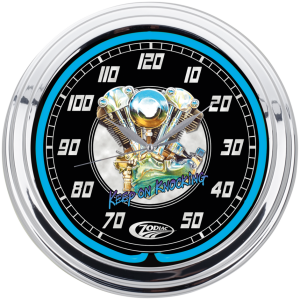 ZODIAC NEON WALL CLOCKS Zodiac "Knucklehead" Neon Clock 15"