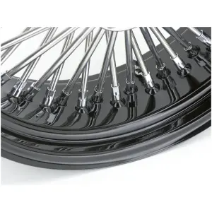 RIDE WRIGHT WHEELS RADIAL LACED FAT 50'S Black w/ chr nipples FD50   26x3.75