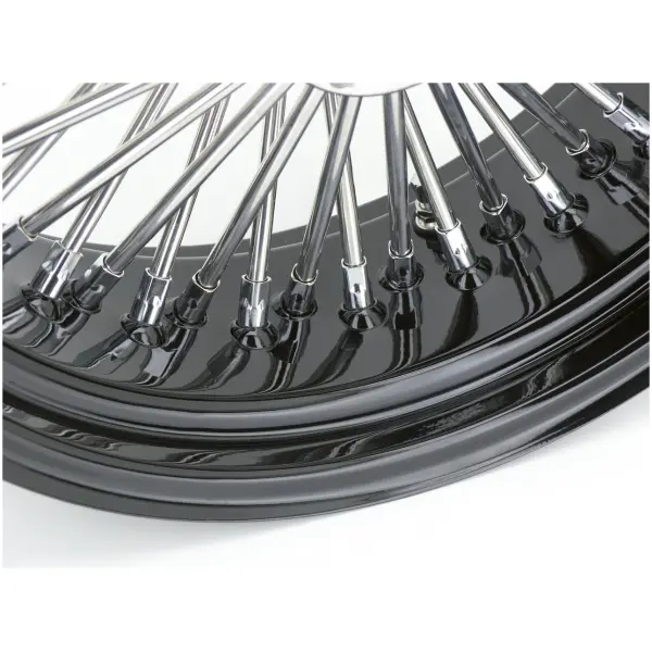 RIDE WRIGHT WHEELS RADIAL LACED FAT 50'S Black w/ chr nipples FD50 21X3.5