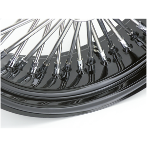 RIDE WRIGHT WHEELS RADIAL LACED FAT 50'S Black spoke Fat Daddy 16X3.5 50