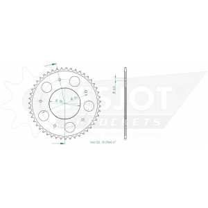 SPROCKET REAR 47T 525