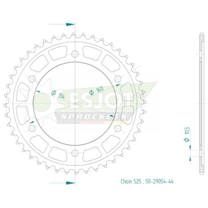 SPROCKET REAR 44T 525