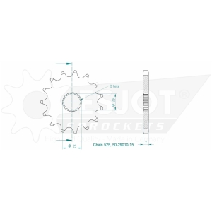 SPROCKET FRONT 15T 525