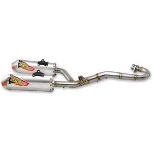 EXHAUST SYSTEM T-6 DUAL STAINLESS STEEL WITH ALUMINIUM CANISTER