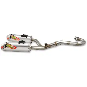 EXHAUST SYSTEM T-6 DUAL STAINLESS STEEL WITH ALUMINIUM CANISTER