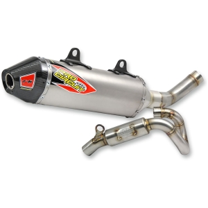 T-6 EURO EXHAUST SYSTEM STAINLESS STEEL WITH TITANIUM CANISTERS & CARBON END CAP