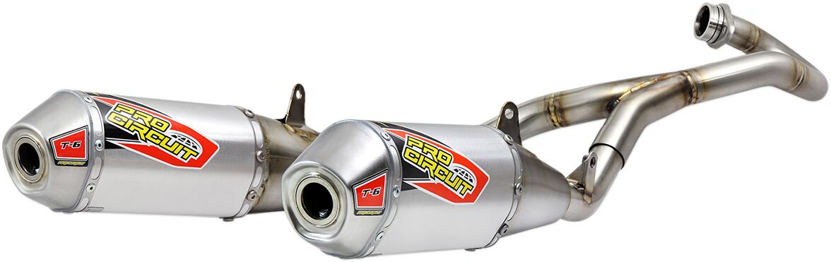 EXHAUST SYSTEM T-6 DUAL STAINLESS STEEL WITH ALUMINIUM CANISTER