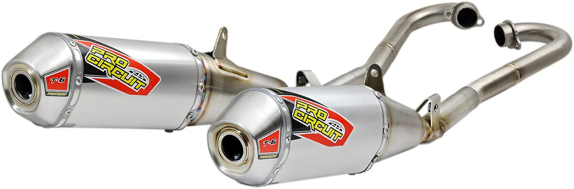 EXHAUST SYSTEM T-6 DUAL STAINLESS STEEL WITH ALUMINIUM CANISTER