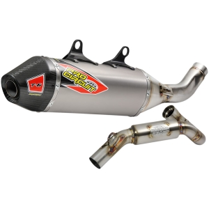 T-6 EURO EXHAUST SYSTEM STAINLESS STEEL WITH TITANIUM CANISTERS & CARBON END CAP