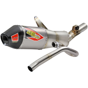 T-6 EURO EXHAUST SYSTEM STAINLESS STEEL WITH TITANIUM CANISTERS & CARBON END CAP