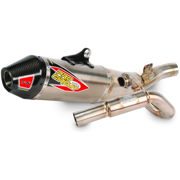 T-6 EURO EXHAUST SYSTEM STAINLESS STEEL WITH TITANIUM CANISTERS & CARBON END CAP