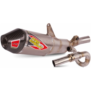 T-6 EURO EXHAUST SYSTEM STAINLESS STEEL WITH TITANIUM CANISTERS & CARBON END CAP