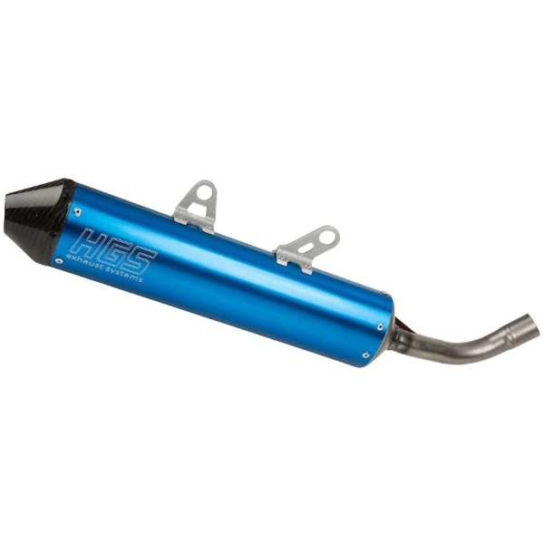 SCB MX SILENCER OVAL ALU BLUE / CARBON END CAP