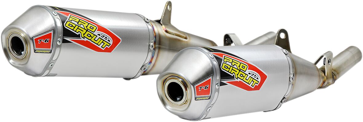 SLIP-ON MUFFLER/SILENCER T-6 (DUAL SYSTEM) STAINLESS STEEL ALUMINIUM