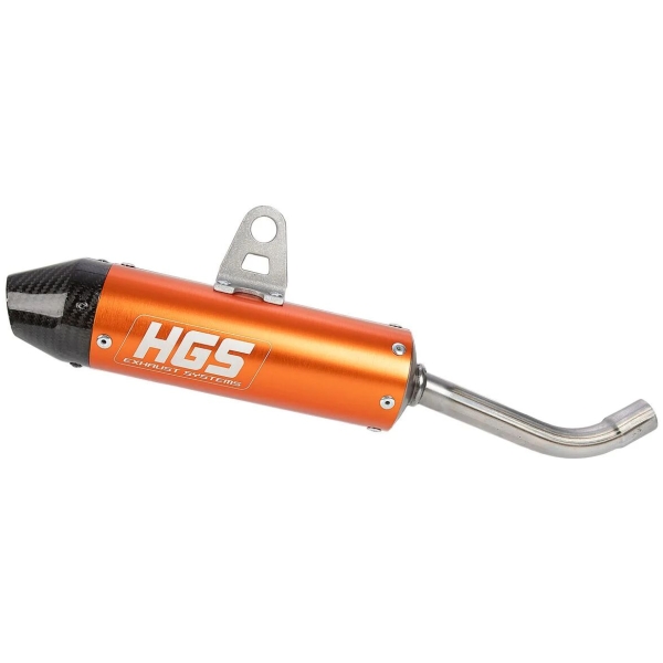 SCO MX SILENCER OVAL ALU ORANGE / CARBON END CAP