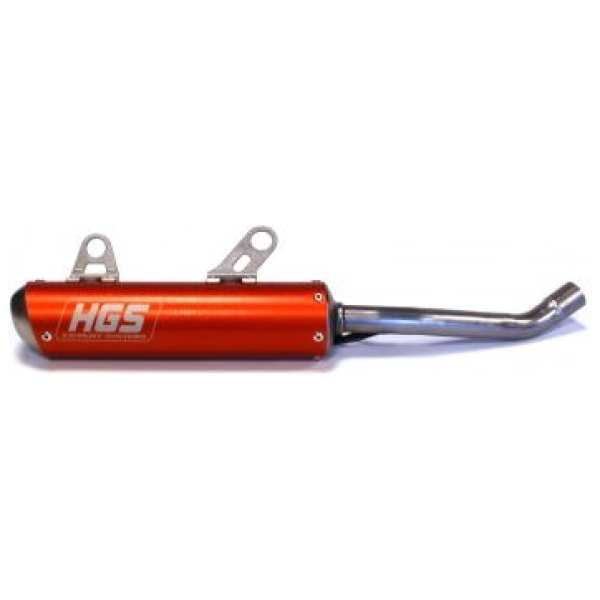 RSO MX SILENCER ROUND ALU ORANGE / STEEL  END CAP